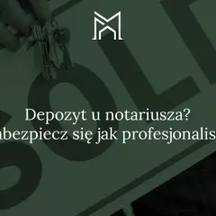 Klucze i tabliczka "SOLD" symbolizują transakcję. Depozyt notarialny to bezpieczne rozwiązanie.