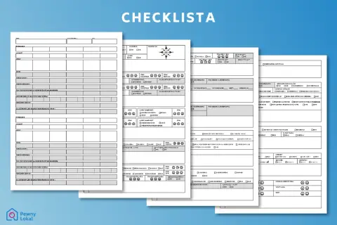 Checklista z polami do zaznaczenia, przypominająca pierwsze klucze do domu.
