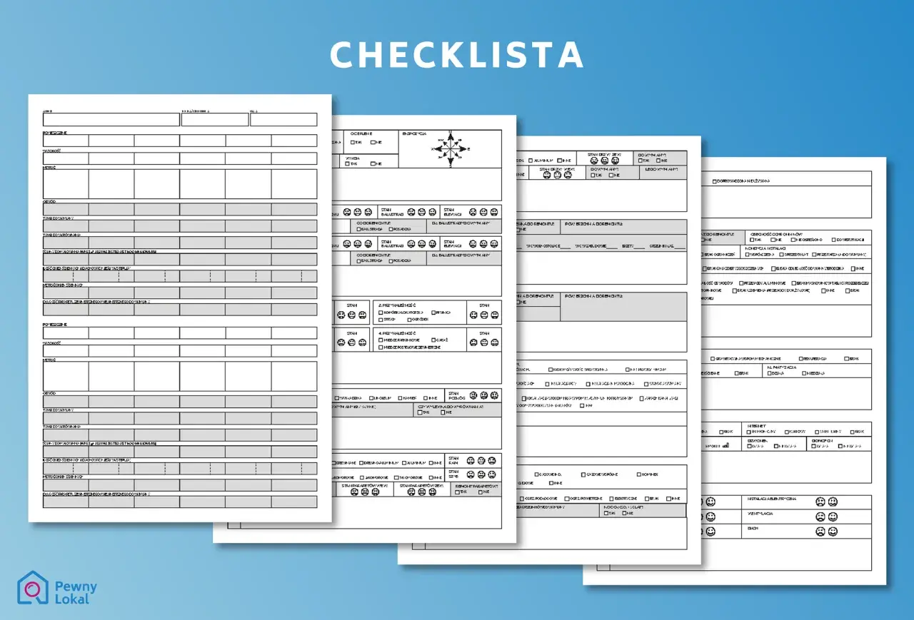 Checklista z polami do zaznaczenia, przypominająca pierwsze klucze do domu.